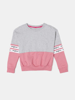 Jockey Juniors - AG66 Girls Super Combed Cotton French Terry Sweatshirt - Light Grey Melange