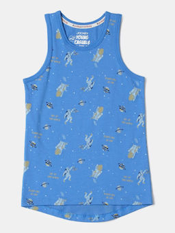 Jockey Juniors - CB01 Boys Super Combed Cotton Printed Tank Top - Palace Blue