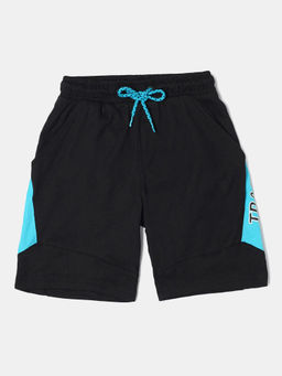 Jockey Juniors - AB17 Boys Super Combed Cotton Rich Graphic Printed Shorts - Black
