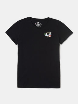 Jockey - RG11 Girls Cotton T-Shirt and Printed Shorts Set - Rio Red- Black