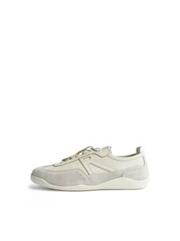 Rare Rabbit - Men Sugoi Still Cream Ecru Leather Sneakers