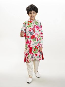 Bittu by Bhama - Multi-Color Floral Kurta and Pyjama