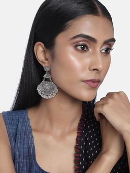 Laida - Oxidised Silver-Plated Earrings (Pack of 2)