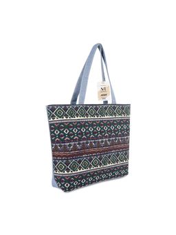 NFI Essentials - Canvas Printed Tote Bag for Women with Tich Button