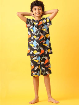 ANTHRILO - Piano Black Boys Sleepwear T-Shirt and Short (Set of 2)