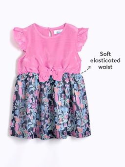 Hopscotch - Bow Applique Casual Dress