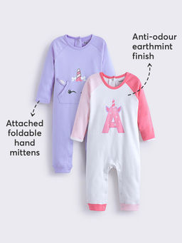 Hopscotch - 2-Pack Anti-Odour Earth Mint Bodysuits