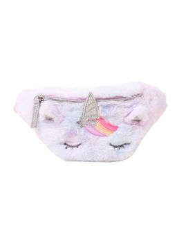 Accessorize London - Girls Fluffy Unicorn Belt Bag