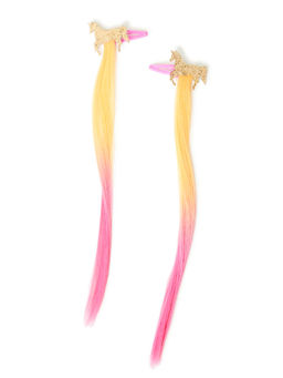 Accessorize London - Girls Unicorn Fake Hair Clips