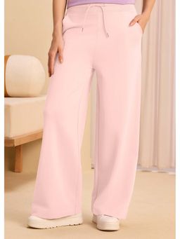 Alonge - Pink Signature Terry Wide Leg Pant