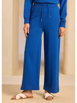 Alonge - Blue Soft Terry Wide Leg Pant