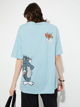 max - Blue Character Round Neck T-Shirt