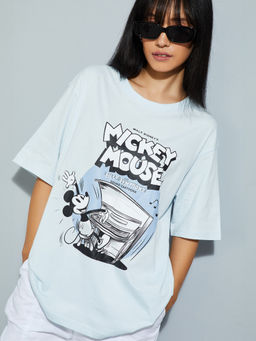 max - Blue Character Round Neck T-Shirt