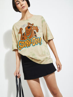 max - Beige Character Round Neck T-Shirt
