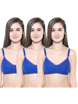 Bodycare - Pack of 3 Perfect Coverage Bra In Royal Blue Colour