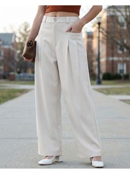 Bewakoof - Grey Polyester Solid Pant