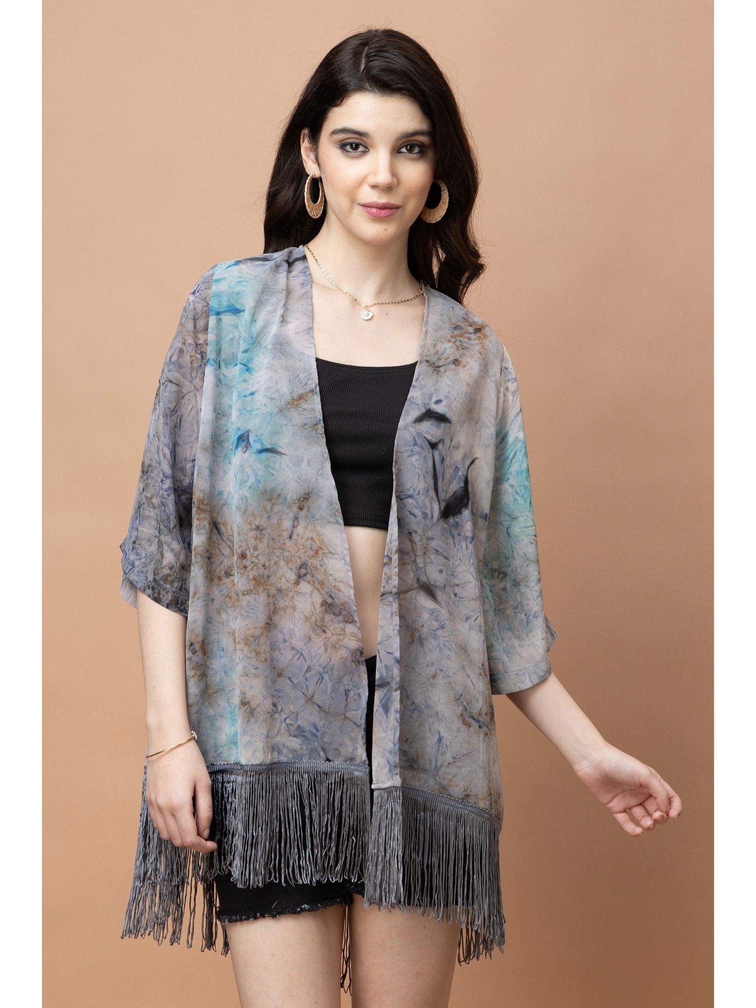 purys Grey Georgette Printed Shrug-picture-43