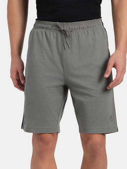 Jockey - 9426 Men Super Combed Cotton Rich Shorts - Performance Grey and Navy Moonstruck