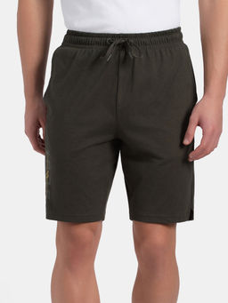 Jockey - AM12 Men Super Combed Cotton Straight Fit Shorts - Olive