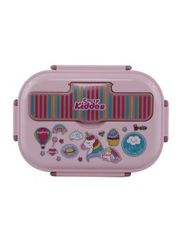 Smily Kiddos - DREAM LAND STEEL LUNCH BOX LIGHT PINK - LARGE