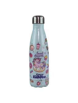 Smily Kiddos - Steel Water Bottle light Blue - Donut Theme