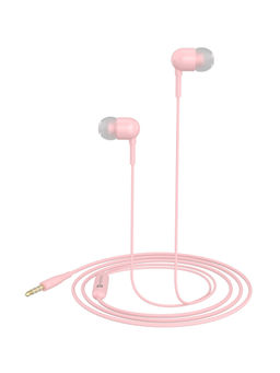 Portronics - Conch 50 In-Ear Wired Earphone With Mic 3.5Mm Audio Jack (Pink)