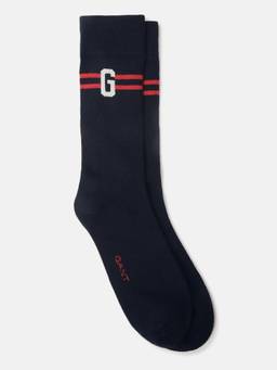 GANT - Men Blue Solid Calf Length Socks