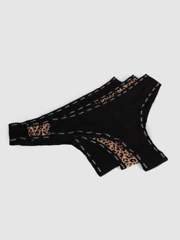 Guess - Multi-Color Cotton Solid Women Panties (Pack of 3)
