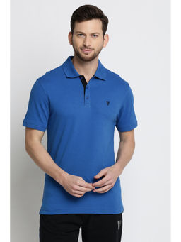 Van Heusen Innerwear - Men Athleisure Ultra Soft & Short Sleeve Polo T-Shirt - Blue
