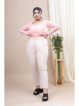 Mamicha - Beige Linen Straight Pant