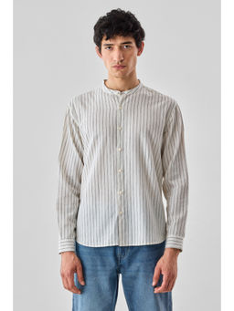 Snitch - White Stripes Full Sleeves Regular Casual Shirt