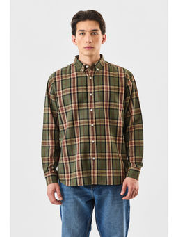 Snitch - Green Checks Full Sleeves Regular Casual Shirt