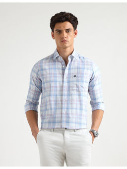 Arrow Sports - Mens Blue Checked Original Casual Shirt