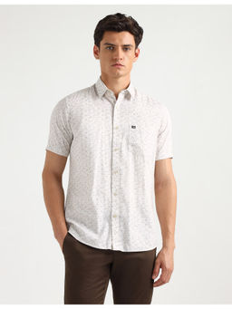 Arrow Sports - Mens White Original Floral Printed Casual Shirt