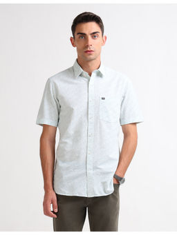 Arrow Sports - Mens Green Original Printed Casual Shirt