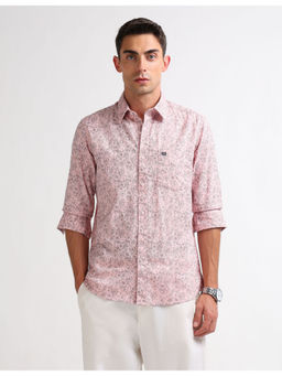 Arrow Sports - Mens Pink Original Floral Printed Casual Shirt