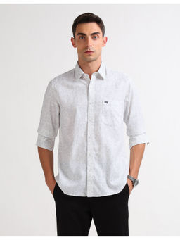 Arrow Sports - Mens White Original Floral Printed Casual Shirt