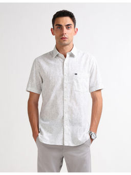 Arrow Sports - Mens White Original Floral Printed Casual Shirt