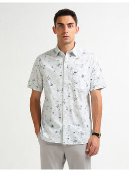 Arrow Sports - Mens Blue Original Floral Printed Casual Shirt
