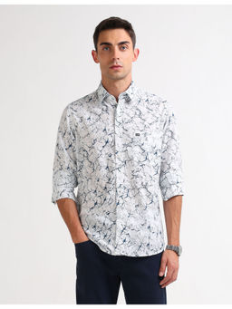 Arrow Sports - Mens Blue Original Printed Casual Shirt