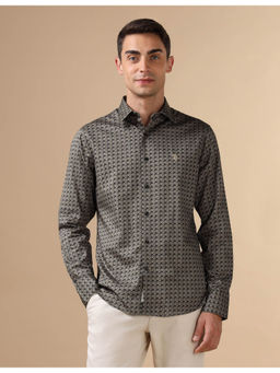 U.S. POLO ASSN. - Mens Brown Printed Pure Cotton Casual Shirt