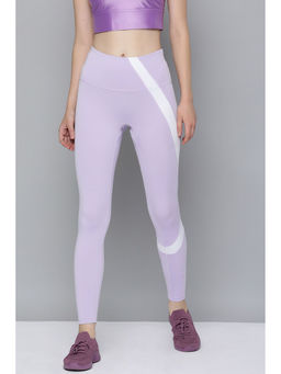 Reebok - Womens Purple Id Train Big Logo Tights