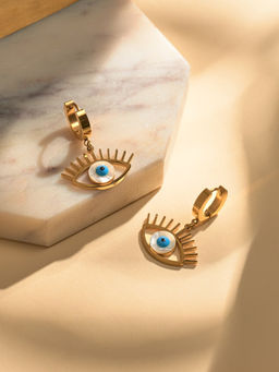 AURA STUDIO - Eye Of Protection Huggies Earrings