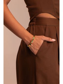 AURA STUDIO - Green Rhinestone Band Bracelet