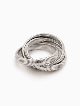 AURA STUDIO - Silver Triple Coiled Bangles