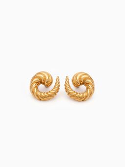 AURA STUDIO - Swirl Gold Stud Earrings