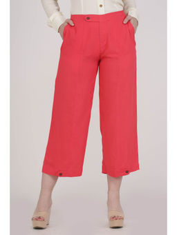 Mamicha - Pink Myra Mid Waist Crop Trouser