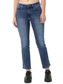 Spykar - Women Blue Slim Straight Fit Mid Rise Casual Jeans