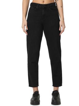 Spykar - Women Black Mom Fit High Rise Casual Jeans