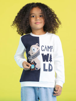 Nautinati - Boys Printed Trendy Winter Sweatshirt